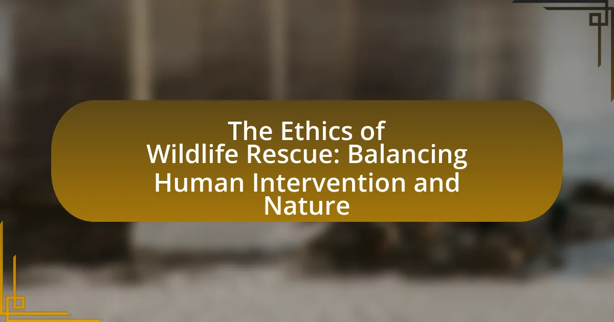 The Ethics of Wildlife Rescue: Balancing Human Intervention and Nature